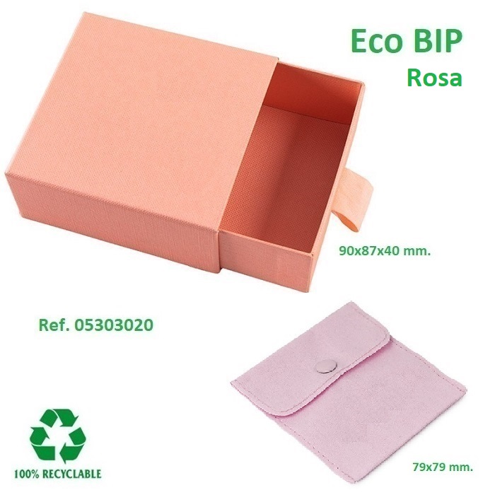Caja Eco BIP universal 90x87x40 mm. (bolsa botón)